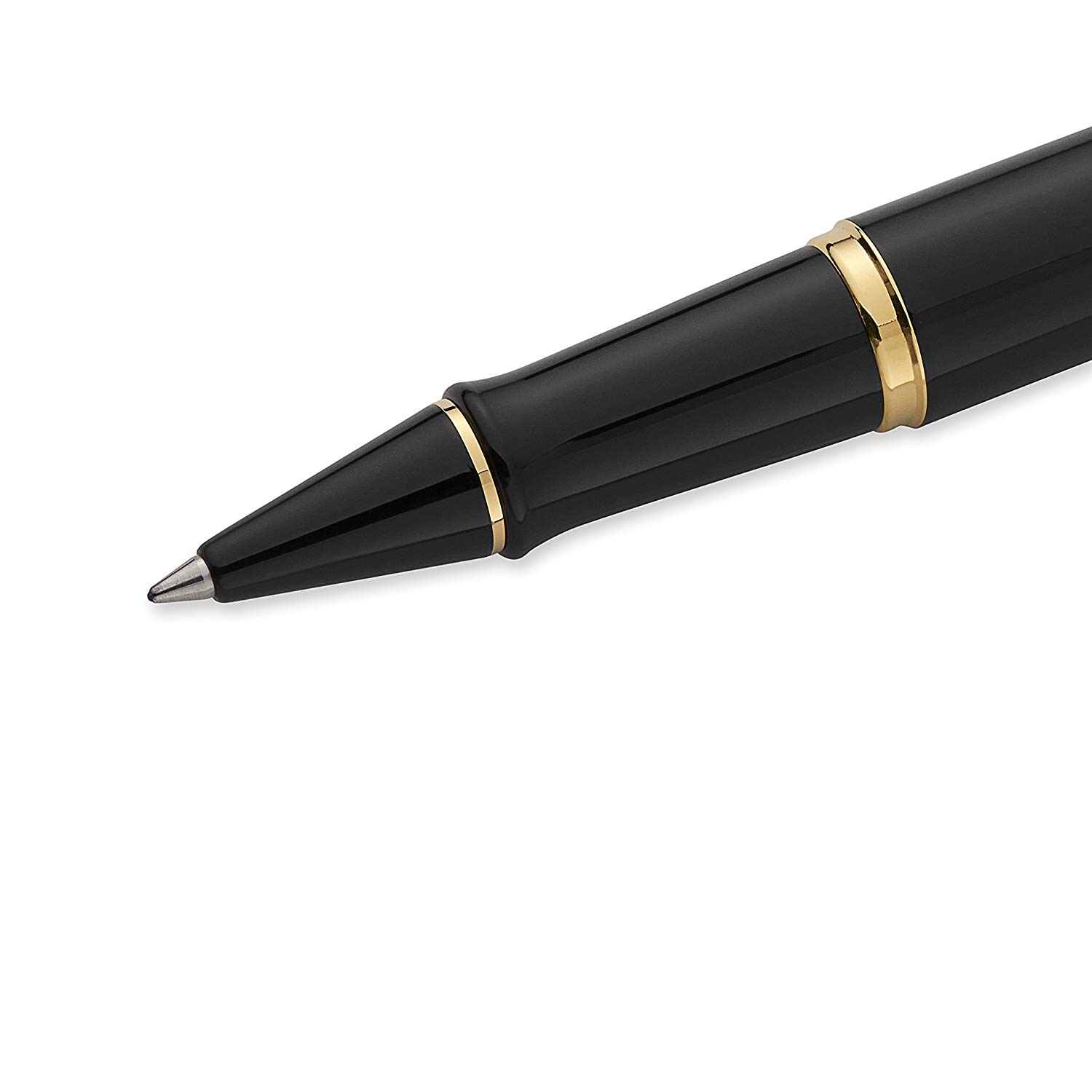 Waterman Expert Rollerball Pen Gloss Black with 23 k Gold Trim Fine Point Black Ink Gift Box - Image 3