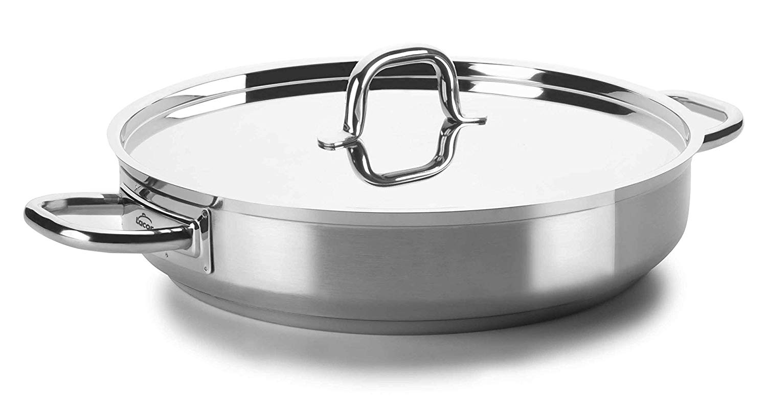 Lacor 54640S Chef Luxe Round Dish without Lid, 40 cm, Silver