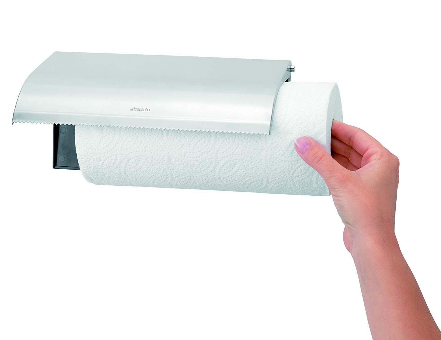 Brabantia 313868 Wall Mounted Kitchen Roll Holder Matt Steel BigaMart