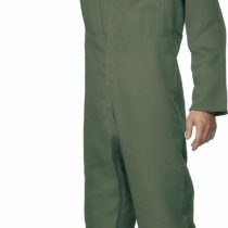 Smiffys Aviator Costume, Green with Zip Up Jumpsuit, Land, Sea and Air Forces Fancy Dress, Troops Dress Up Costumes