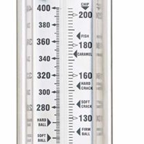 KitchenCraft KCJAMTHDL Home Made Sugar Thermometer for Cooking Candy or Jam, Deep Frying and General Kitchen Use, Stainless Steel, 30.5 cm, White