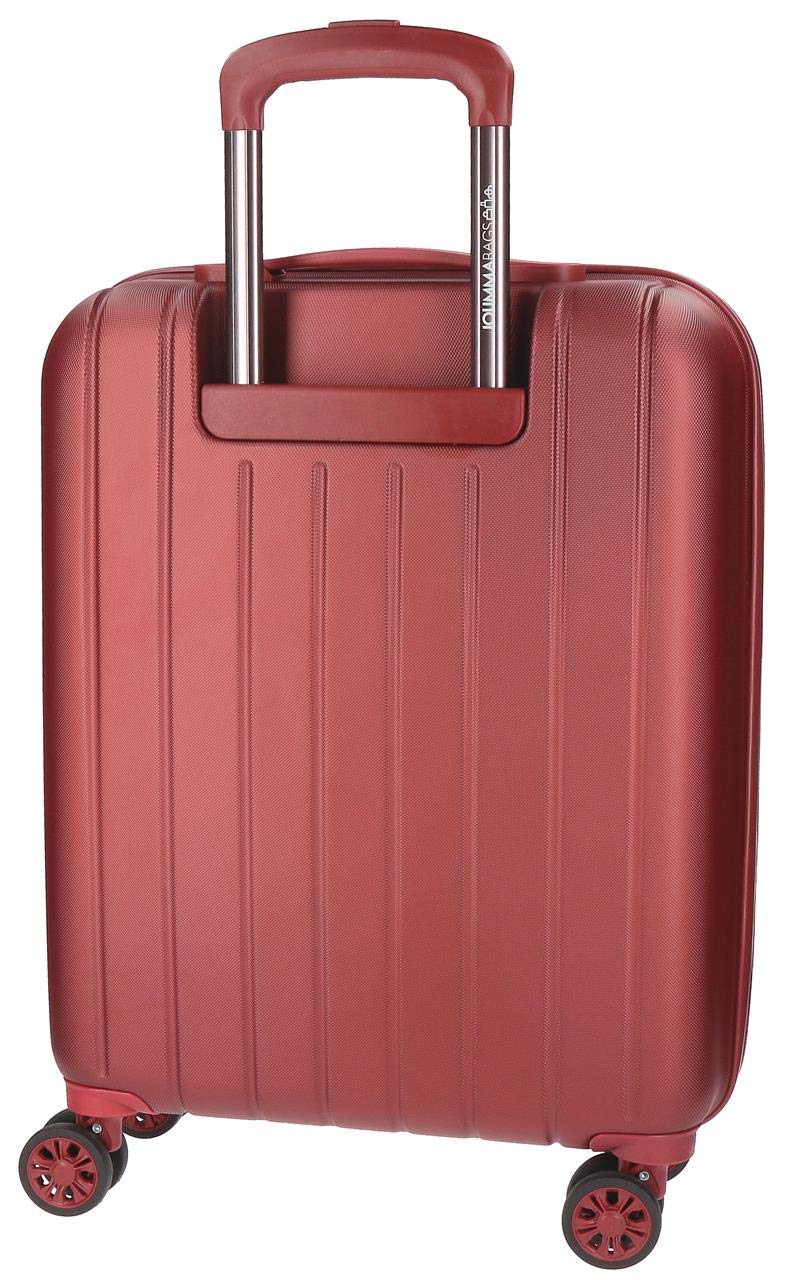 Movom Wood Red Cabin Suitcase 40 x 55 x 20 cm Rigid ABS TSA Lock 38 Litre 2.9 kg 4 Double Wheels Hand Luggage - Image 4