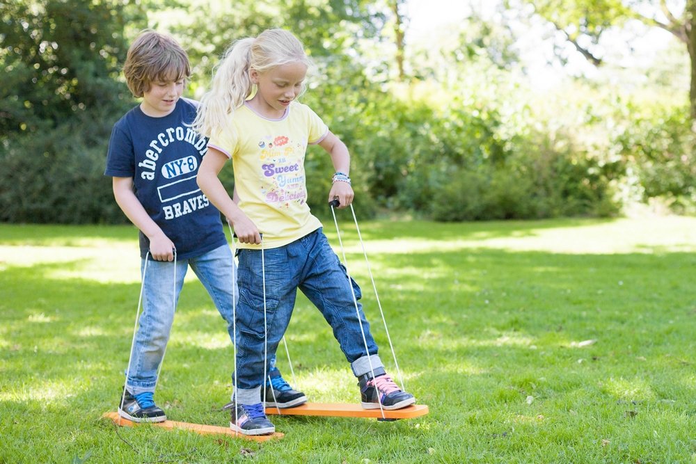 GA130 Wooden Walking Ski's, Multicoloured - Image 2