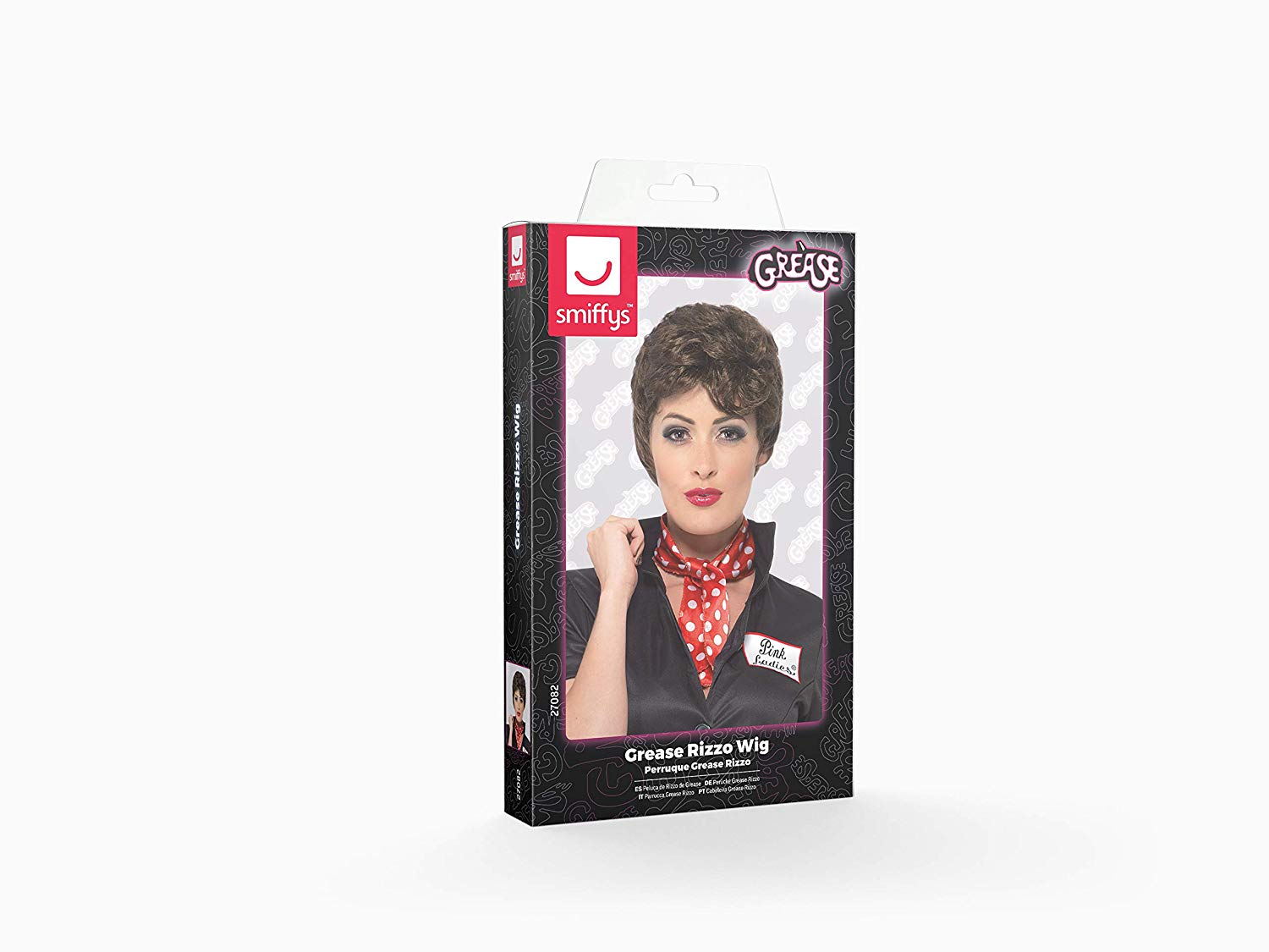 Smiffys Grease Rizzo Wig in Brown for Adults Short and Curly, Officially Licensed, Iconic Rizzo Brown Wig Pre-Styled - Image 2