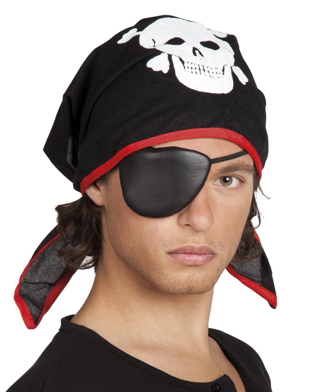Boland 74195 Headband Thomas with Eye Patch Blue, One Size, Black
