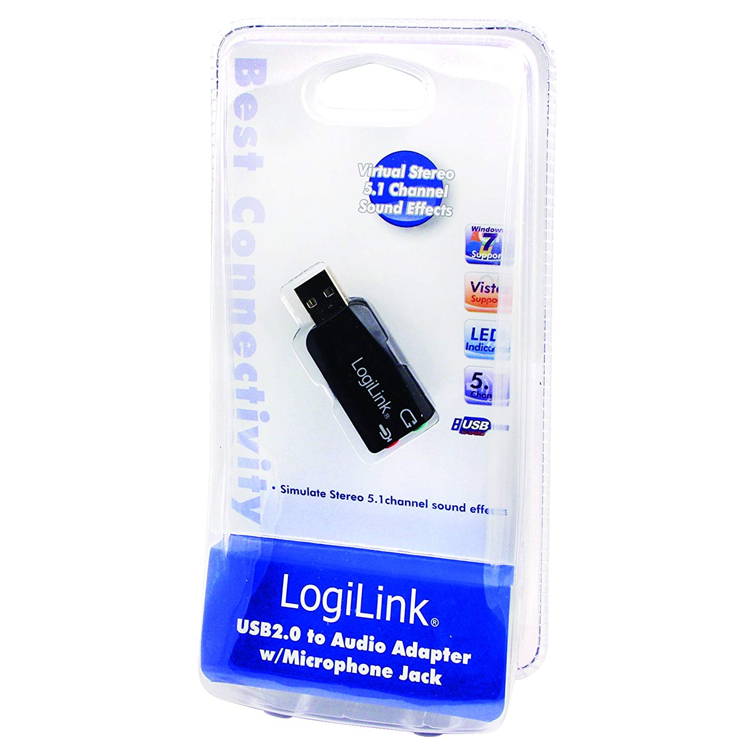 LogiLink USB 2.0 Audio Adaptor, Black - Image 2