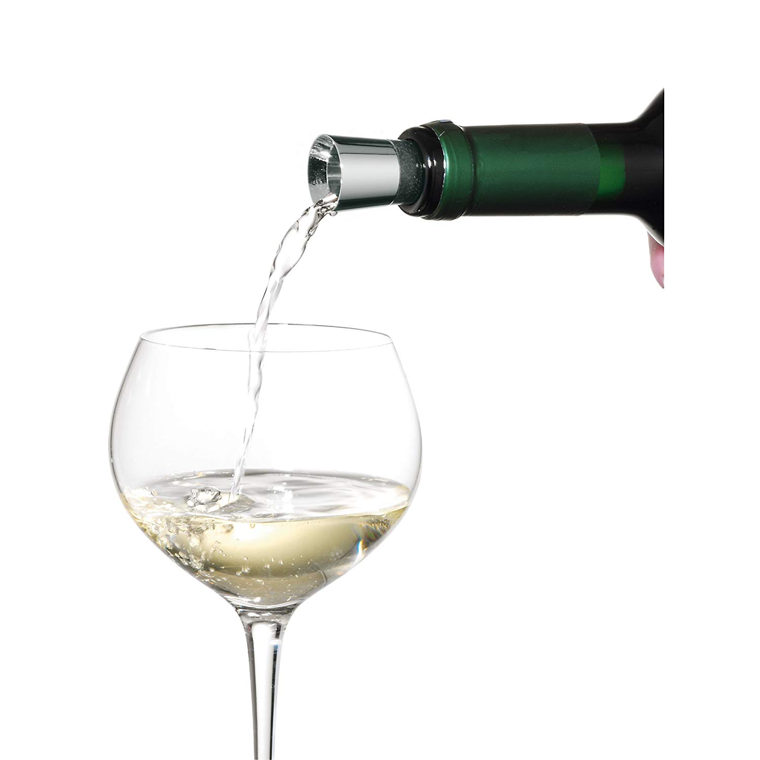 WMF Vino Pouring Spout With Bottle Stopper, Silver - Image 3