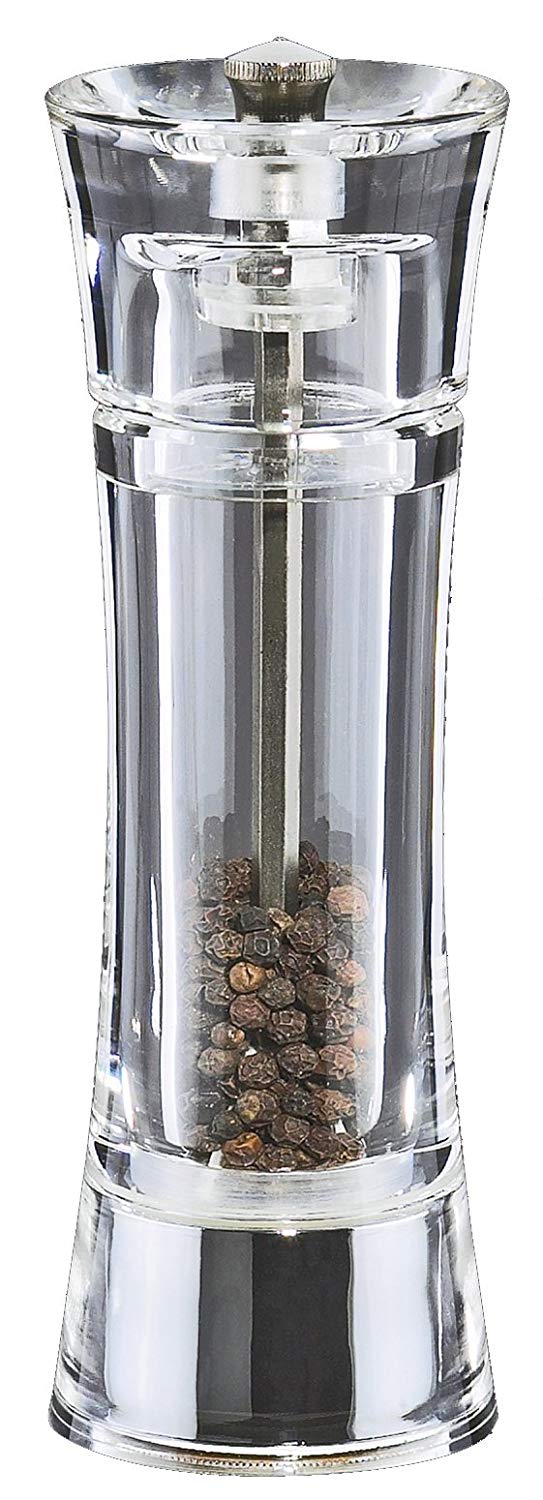 Zassenhaus 18 cm Acrylic Aachen Pepper Mill, Transparent, 5.7x5.7x18 cm