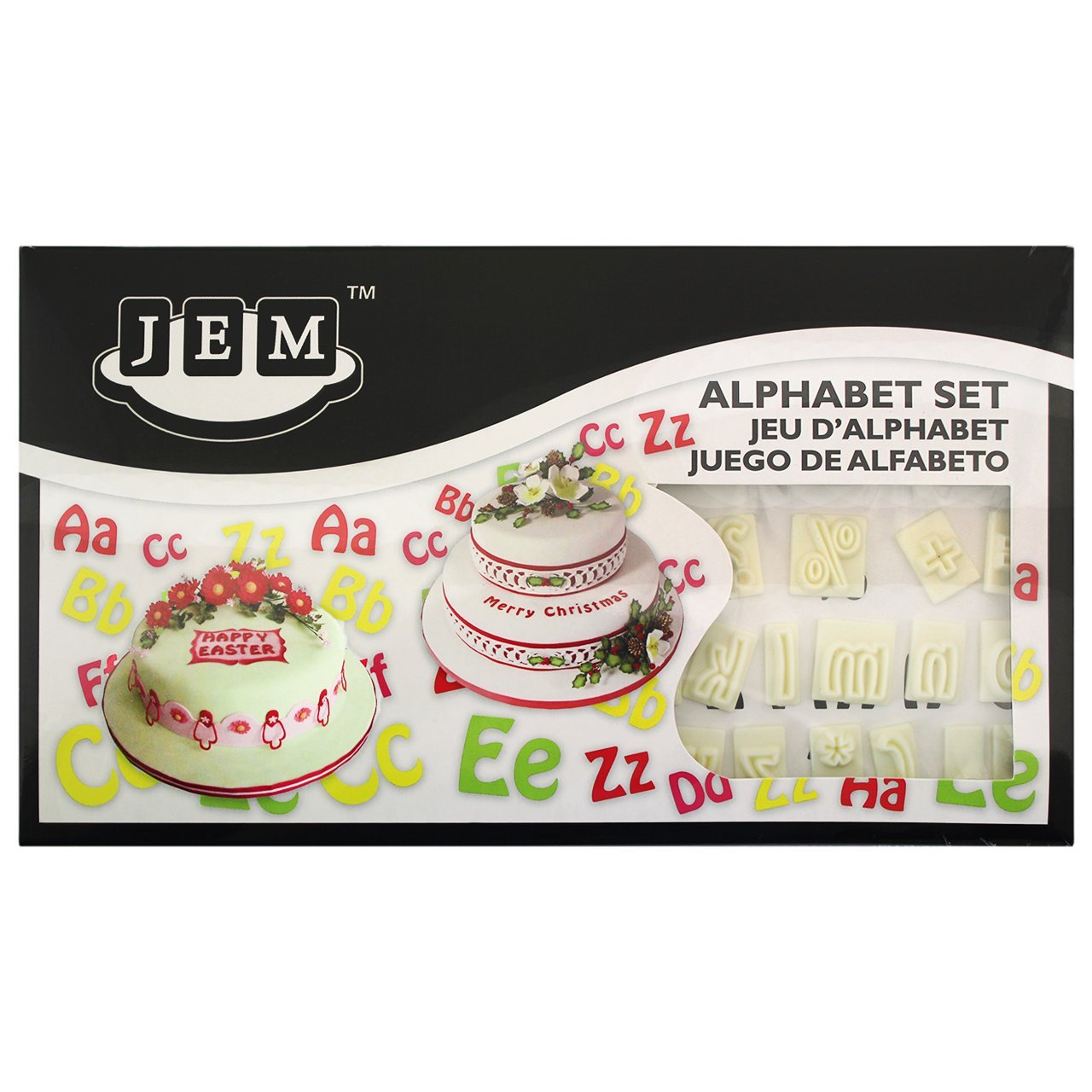 PME 43-7007 JEM Alphabet Cutters for Sugarcraft and Cake Decorating, Set of 64 White, Standard - Image 3