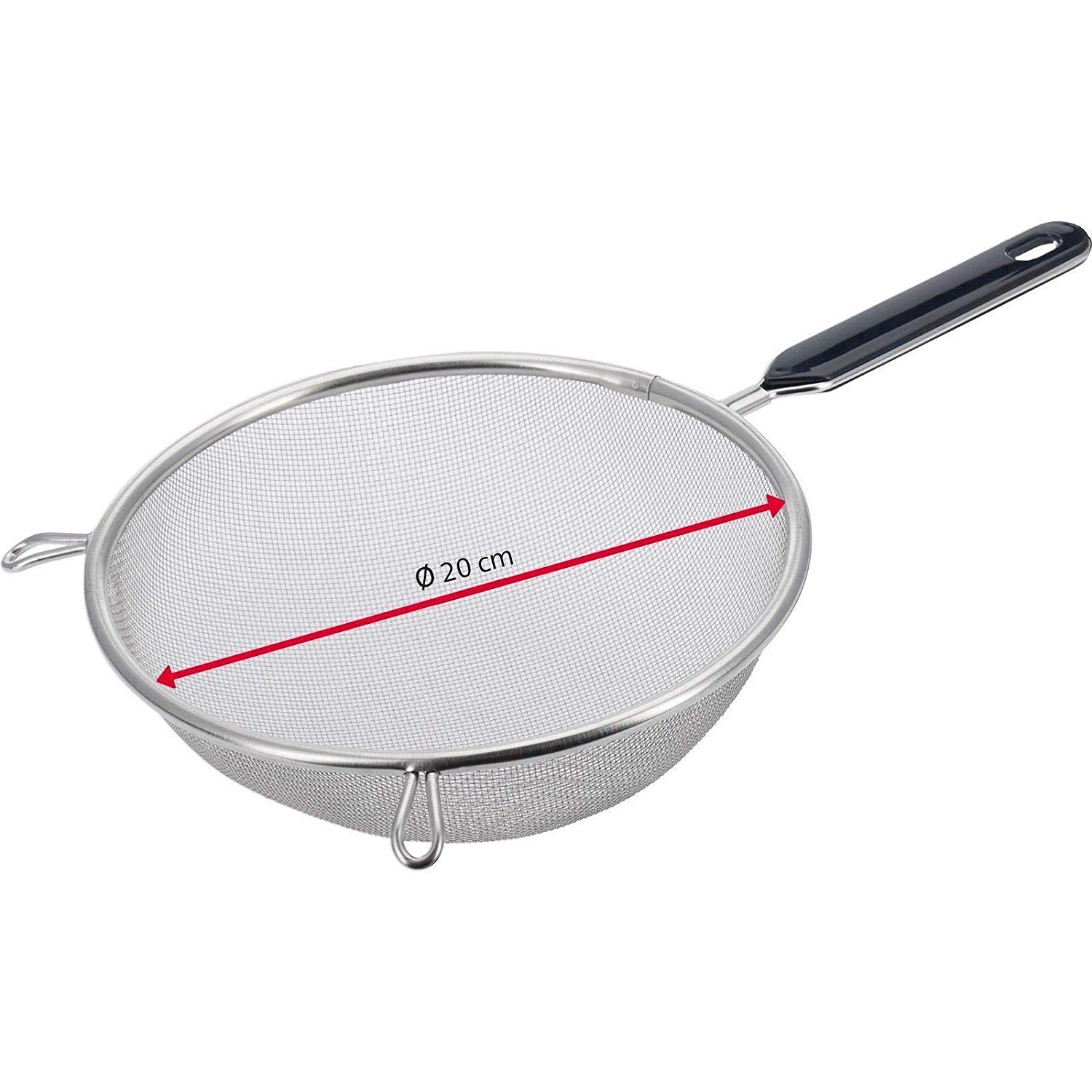 Westmark Household Strainer, Traditionell, diameter 20 cm, Stainless Steel/Plastic, Silver/Black, 12852270 - Image 3