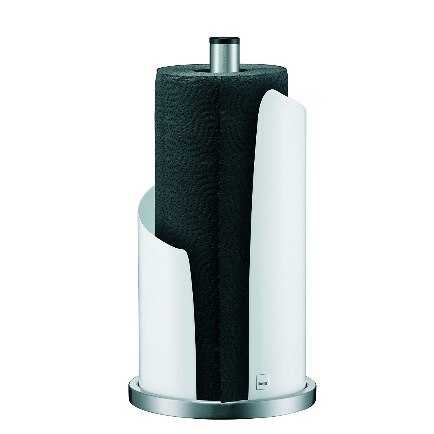 kela kitchen roll holder, upright, for thick rolls, kitchen roll holder 33.5 cm high, STELLA, White - Image 3