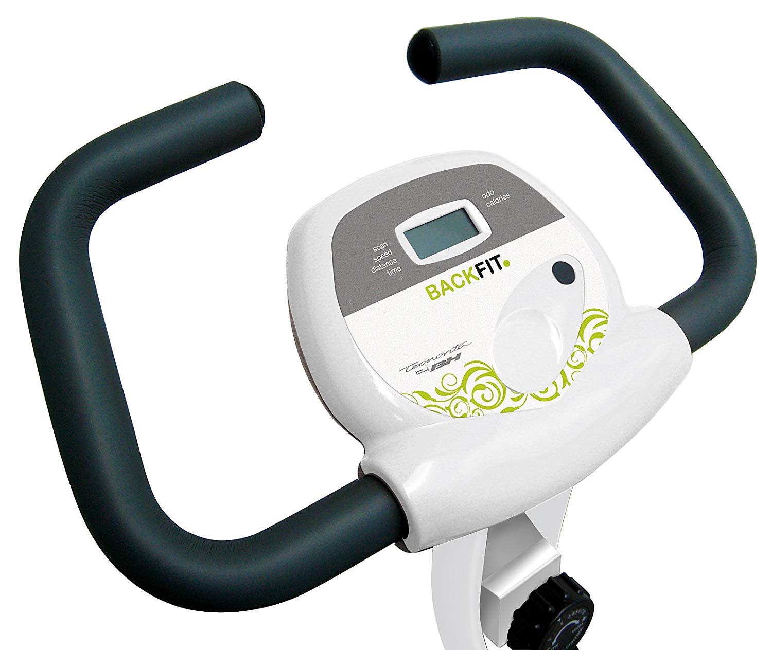 Tecnovita by BH BACK FIT YF91. Flywheel equivalent to 18 lbs. Get in shape in the comfort of your own home! Foldable fitness bicycle. Backrest and easy access. LCD Monitor. Folds easily. White - Image 2