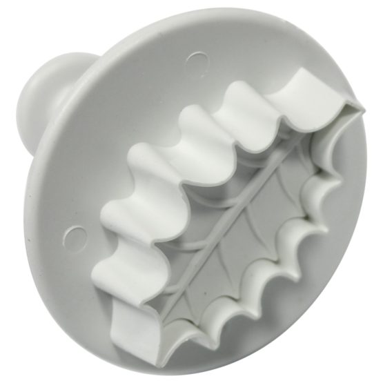 PME HL544 Veined Holly Leaf Plunger Cutters Small, Medium, Large Sizes, Set of 3 White - Image 2