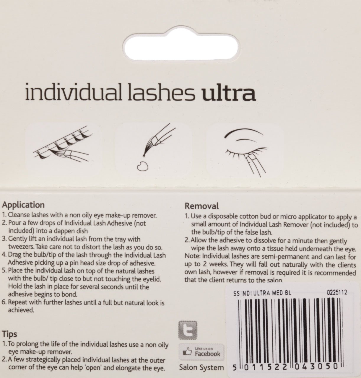 Salon System Individual Bulb Free Ultra Black Medium Flare Lashes, 0225112, 1 count (Pack of 1) - Image 3