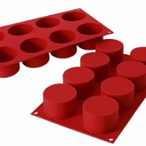Silikomart Silicone Mould No. 8 Cylinders, 63 mm, Terracotta