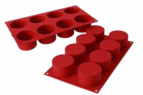 Silikomart Silicone Mould No. 8 Cylinders, 63 mm, Terracotta