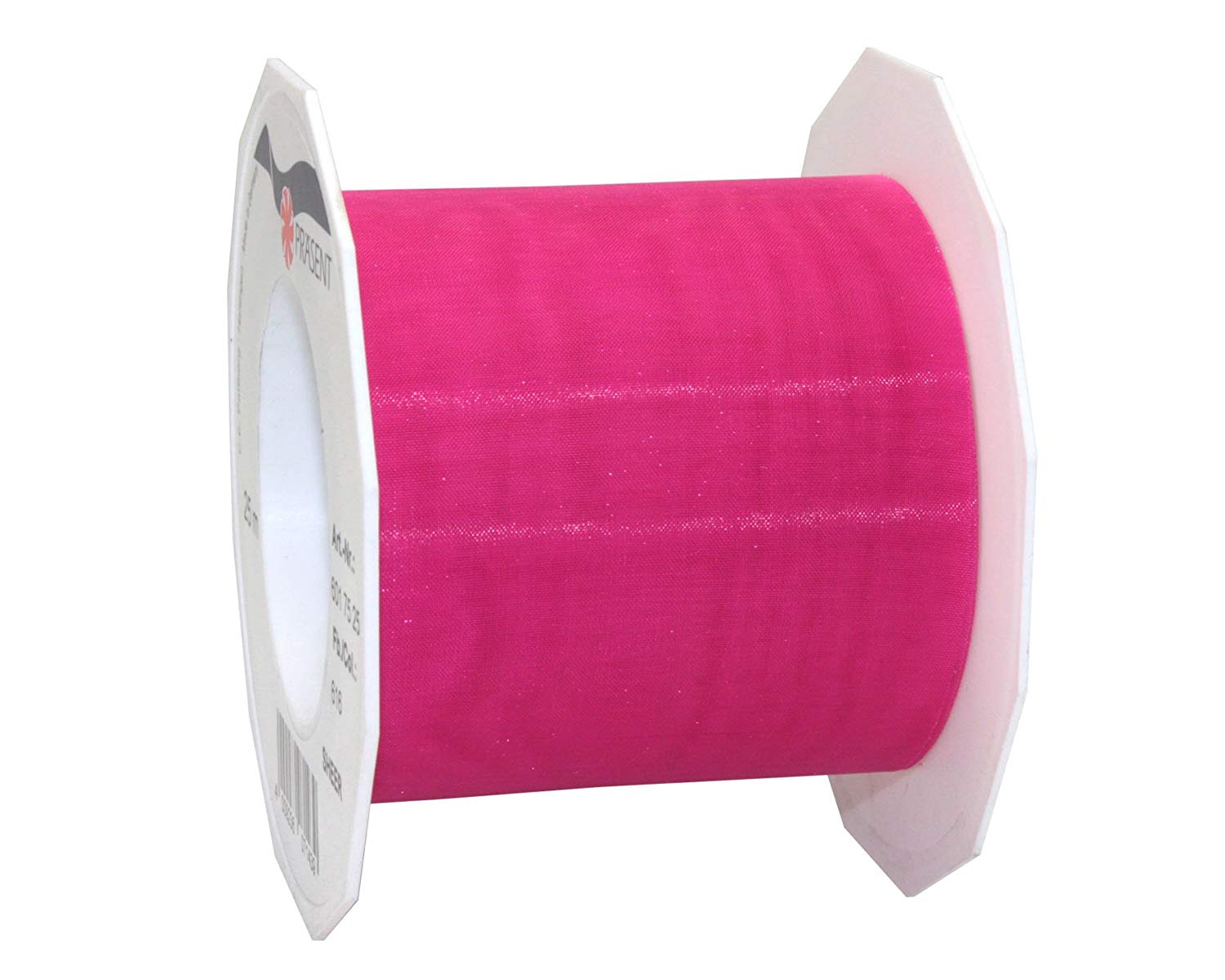 C.E. Pattberg Sheer Organza Ribbon Coral Pink, 27 Yards Gift Wrap Ribbon, 2.8 inches Width