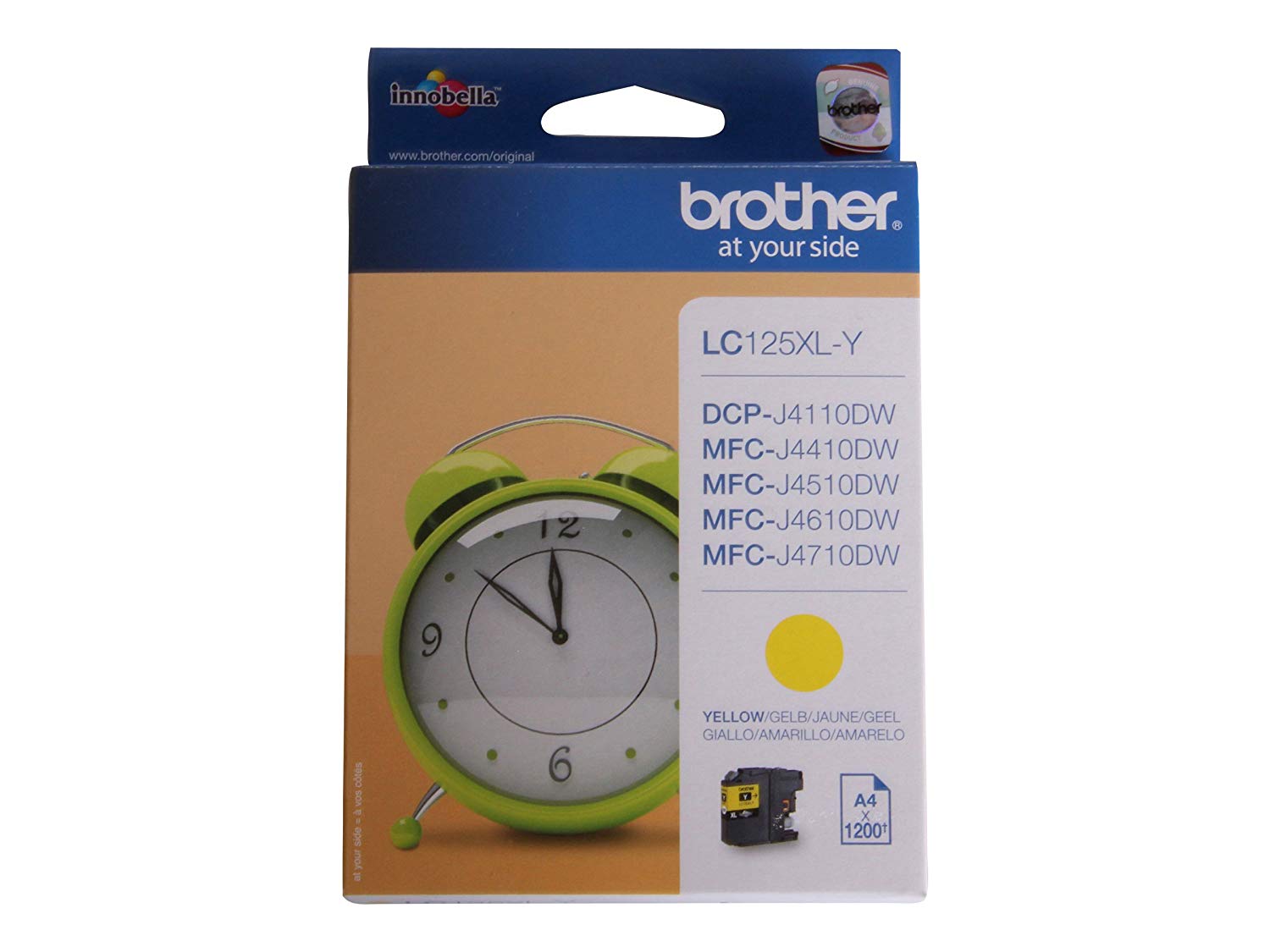 Brother LC125XLY, Super High Yield, yellow, original, ink cartridge, for Brother DCP-J4110, MFC-J4410, J4510, J4610, J4710 - Image 2