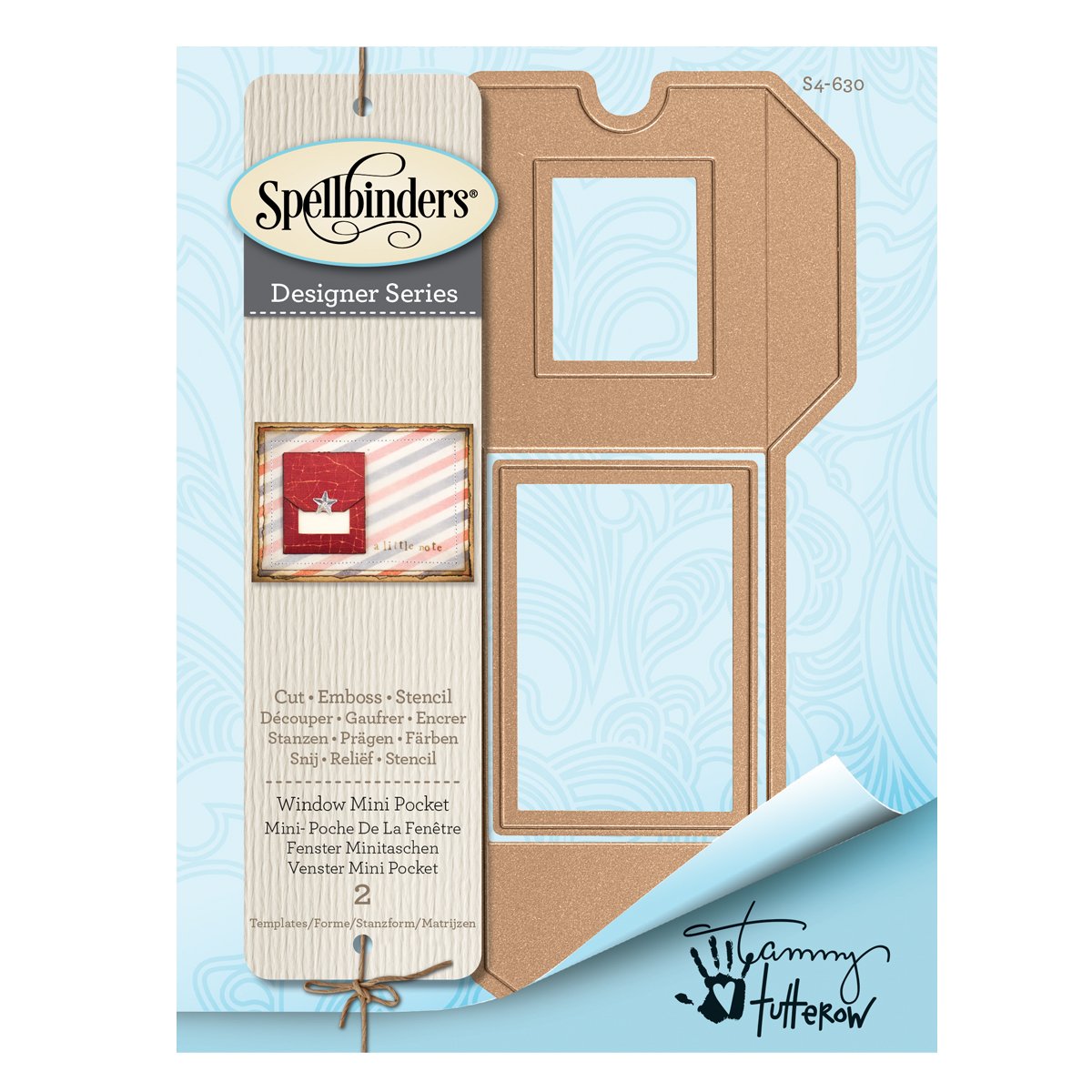 Spellbinders Shapeabilities Dies Window Mini Pocket, Brown, 19.5x12.3x0.2 cm - Image 4