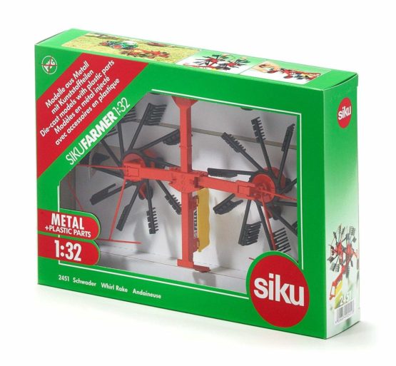 siku 2451, Fella Whirl Rake, 1:32, Metal/Plastic, Red, Movable and foldable rotors - Image 4