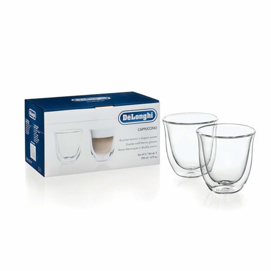Delonghi 5513214601 Cappuccino Thermo Glasses - Pack of 2 - Image 3