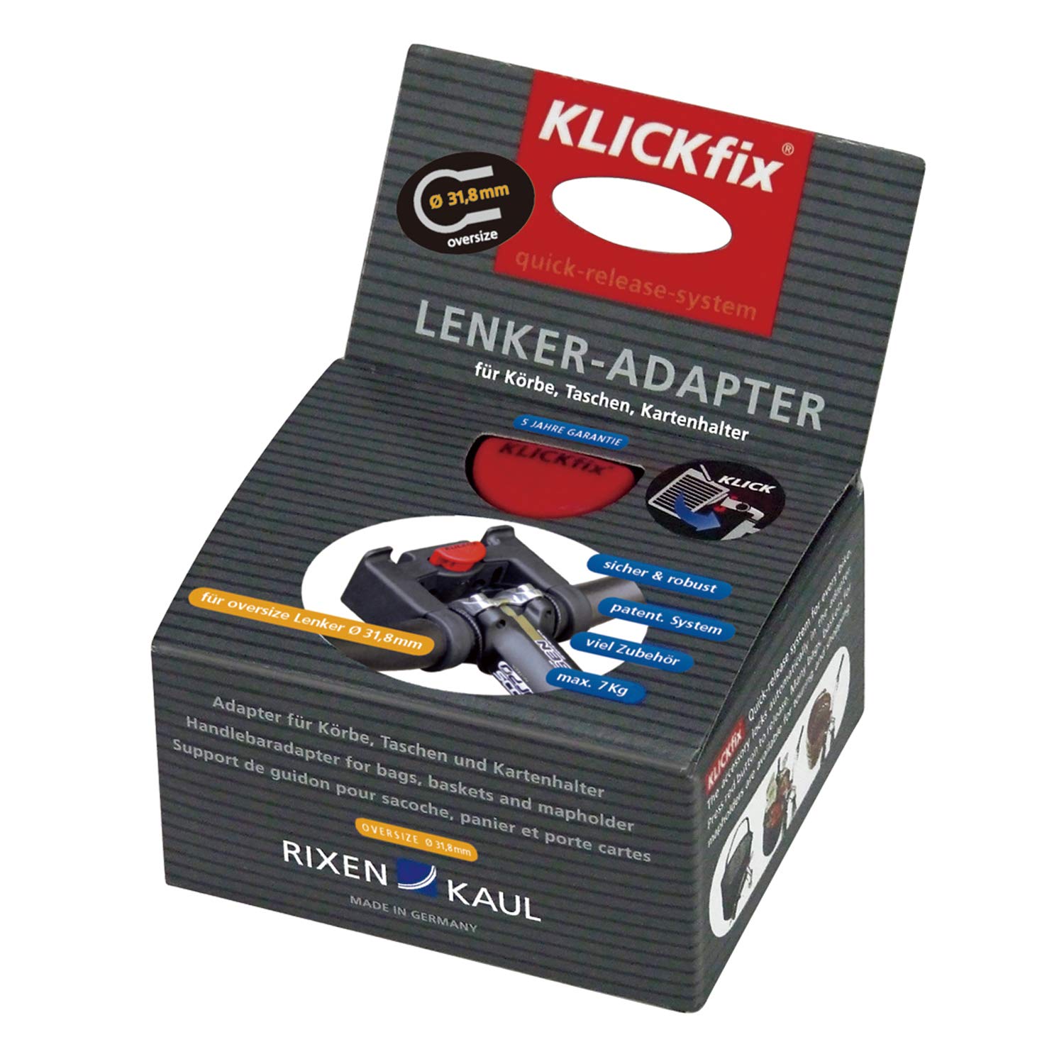 Rixen und Kaul Rixen & Kaul KLICKfix Handlebar Adapter - Black, 2110, standard size - Image 3