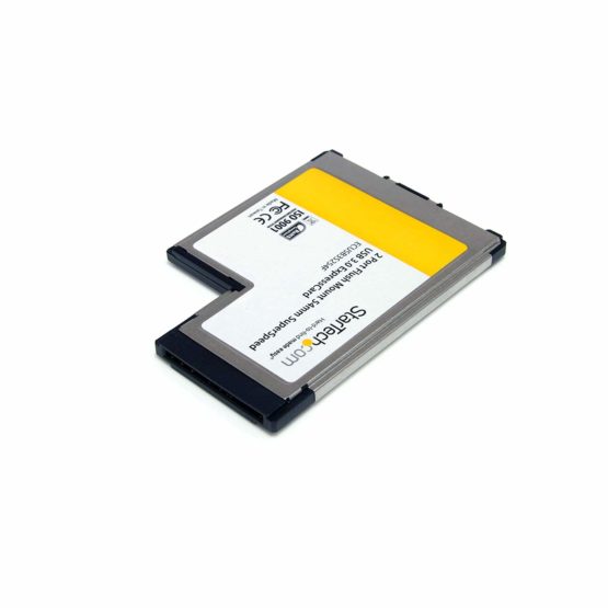 StarTech 2 Port Flush Mount ExpressCard 54mm SuperSpeed USB 3.0 Card Adapter with UASP - Dual Port Laptop ExpressCard USB 3 Controller (ECUSB3S254F) - Image 2