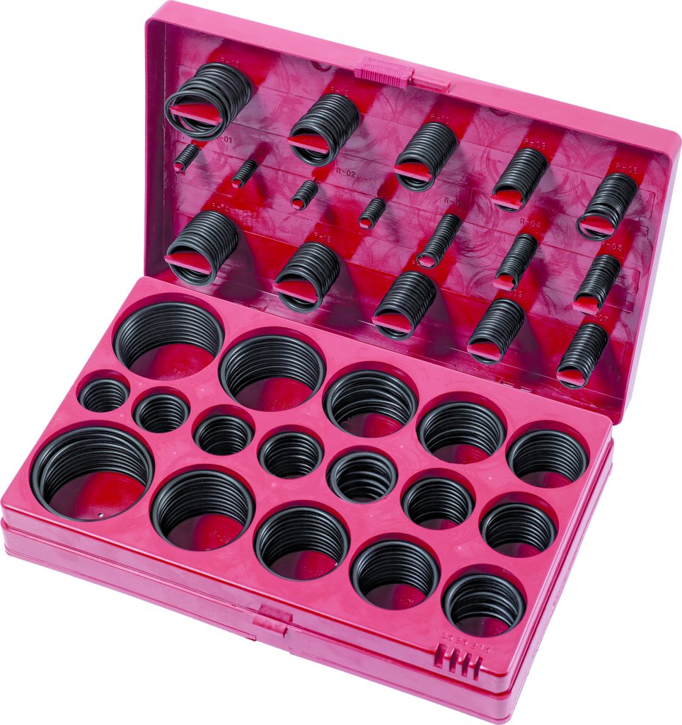 KS Tools 970.0350 SAE O-rings assortment, 1/8"-2", 407 pcs, Clear