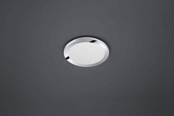 Trio Leuchten 656411506 Cesar A+ LED Ceiling Light, Metal, 15 Watt, Integrated, Chrome, Switch Dimmer, 26 x 26 x 3 cm - Image 2