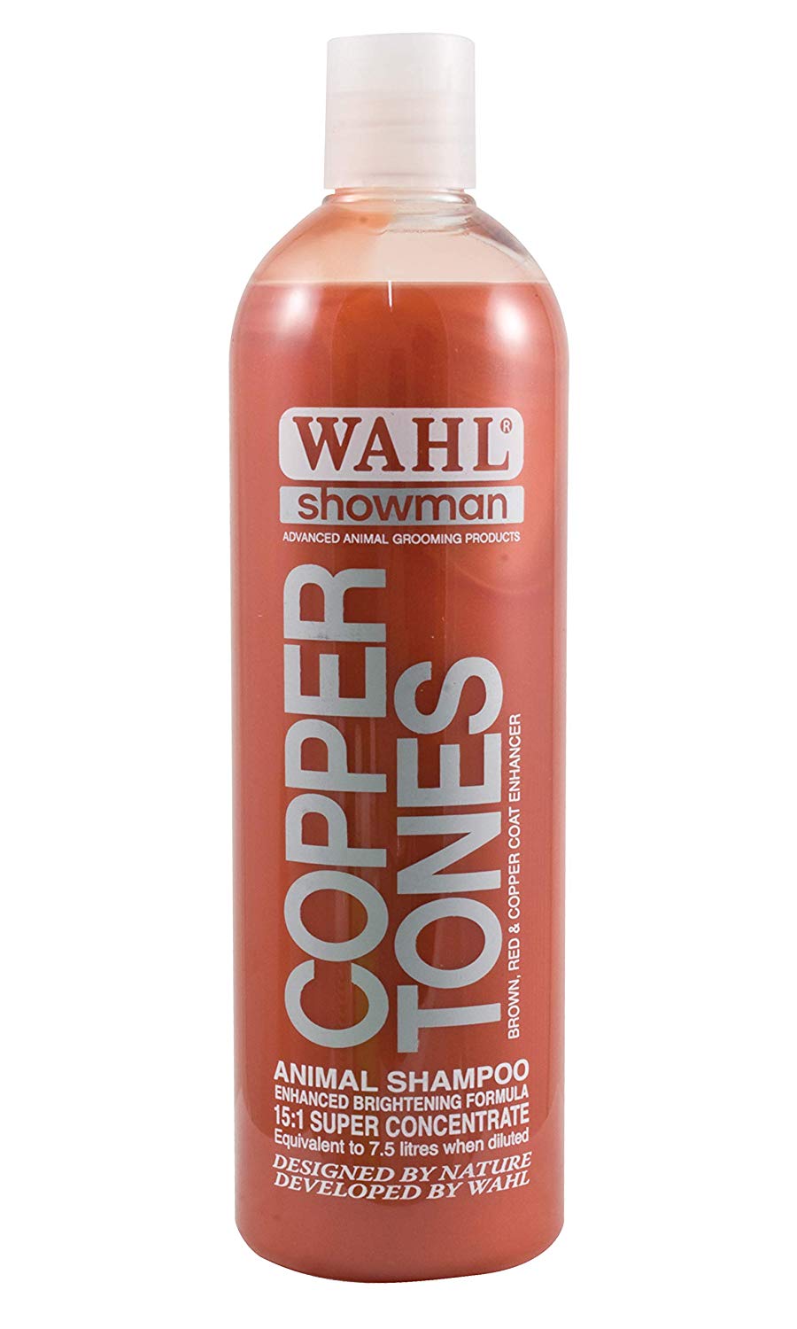 Wahl Copper Tones Animal Shampoo 500ml, 15:1 Concentrate for Red Brown & Copper Coats with Brightening