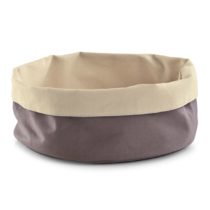 Zeller Bread Basket, Cotton, Brown/Creme, 25 x 13 cm