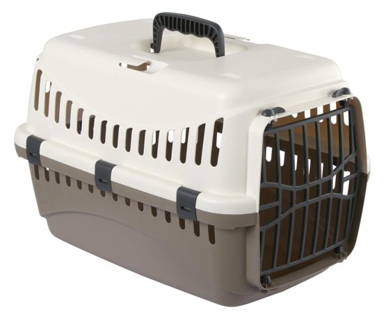 Kerbl Transport Box Expedion with Plastic Door, 45 x 30 x 30 cm, Cream/ Taupe