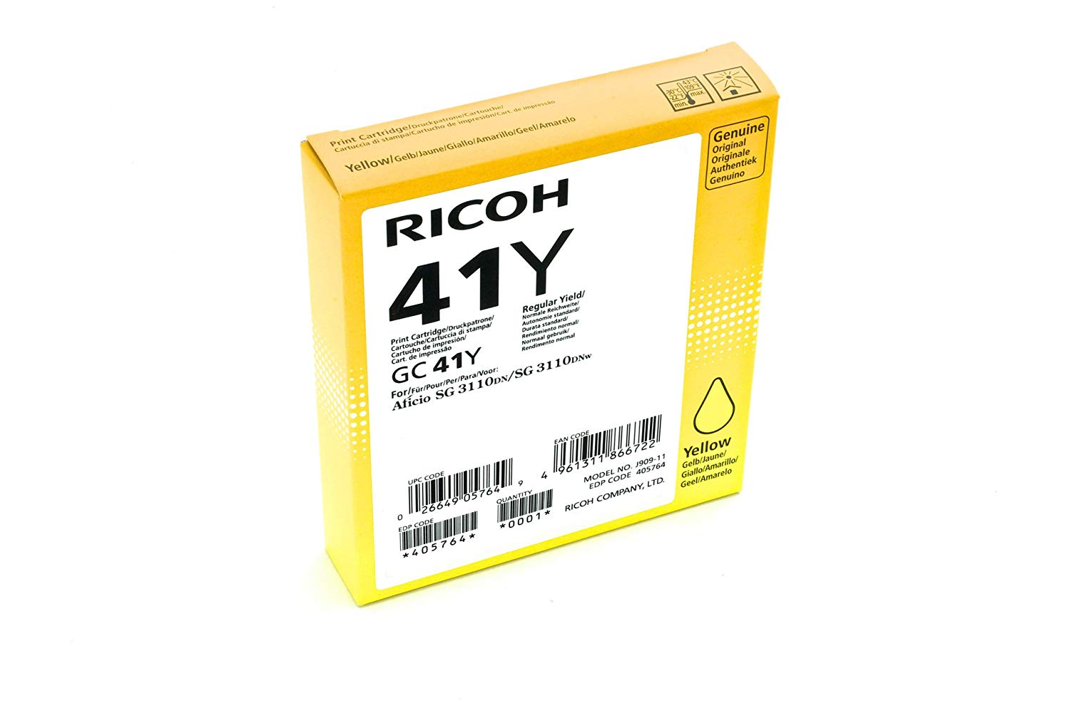 Ricoh 405764 SG3110DN Ink - Yellow, XXL - Image 2