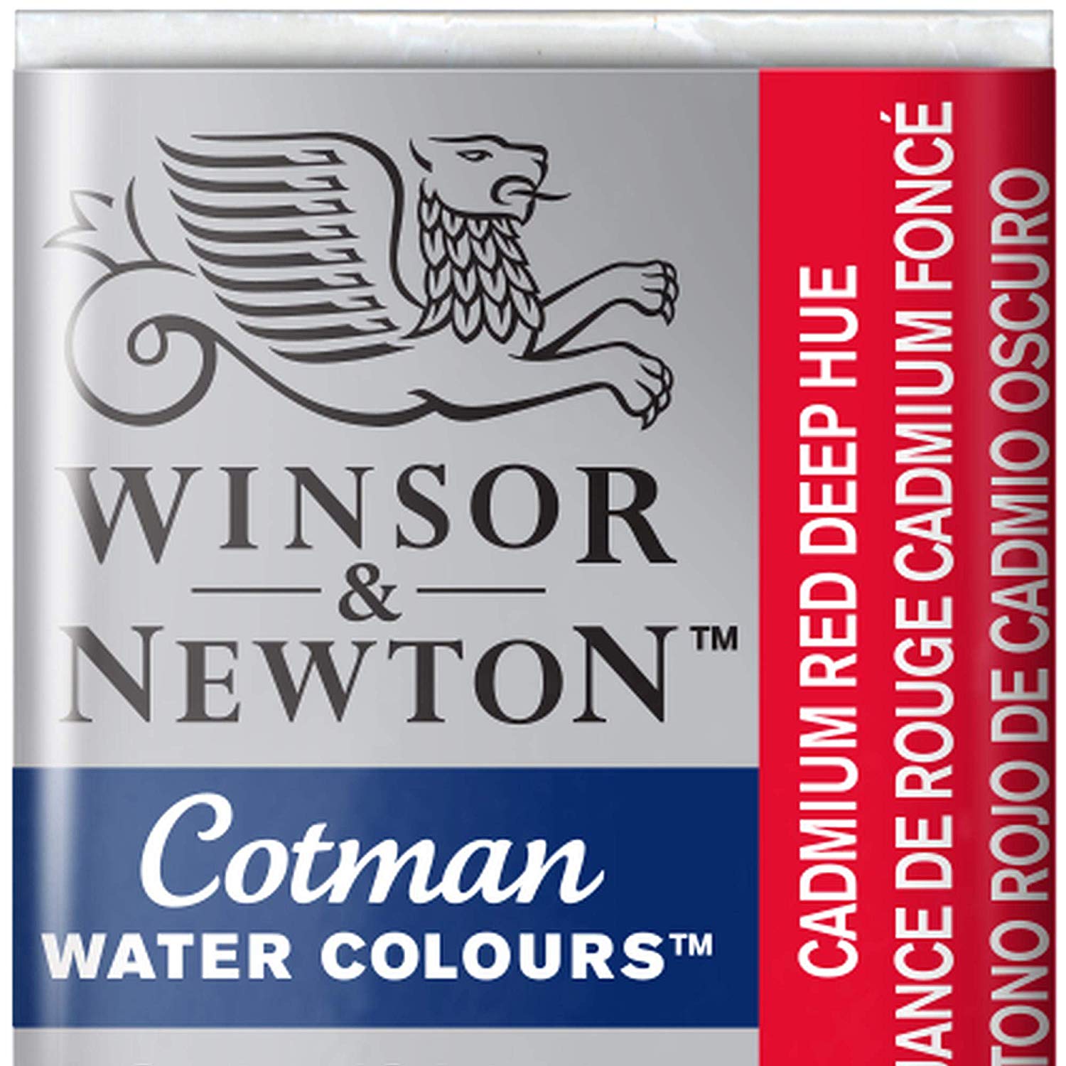 Winsor & Newton Cotman Watercolour Paint Half Pan - Cadmium Red Deep Hue 098, 5 g (Pack of 1)