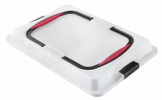 Zenker Rustidera with Lid, Steel / Polypropylene Teflon, 42.5x29.5x8 cm. 1 pc, Black / Transparent / Red, 42.5 x 29.5 x 8 cm - Image 2