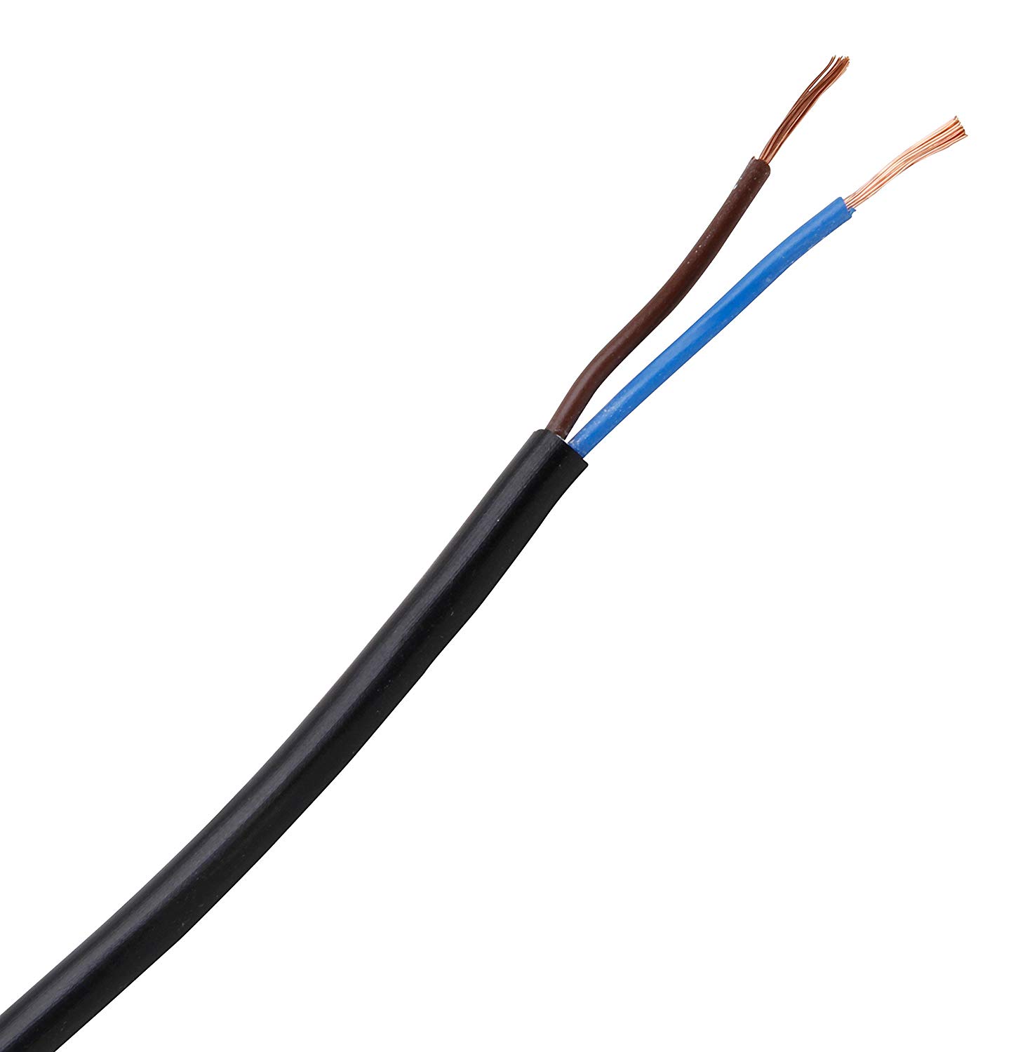 Kopp 152210845 Power Cord H03 VV-F 2 x 0.75 mm² 10 m Black, 10m Ring - Image 2