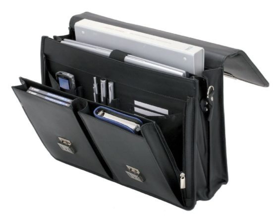 Alassio - 47118 VENETO - briefcase fnr 15.4 inch Laptop, imitation leather, black - Image 2