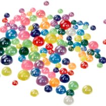 Folia 1249 - Decorative Crystals "Half Ball" 125 Pcs, Nacre, Assorted Sizes