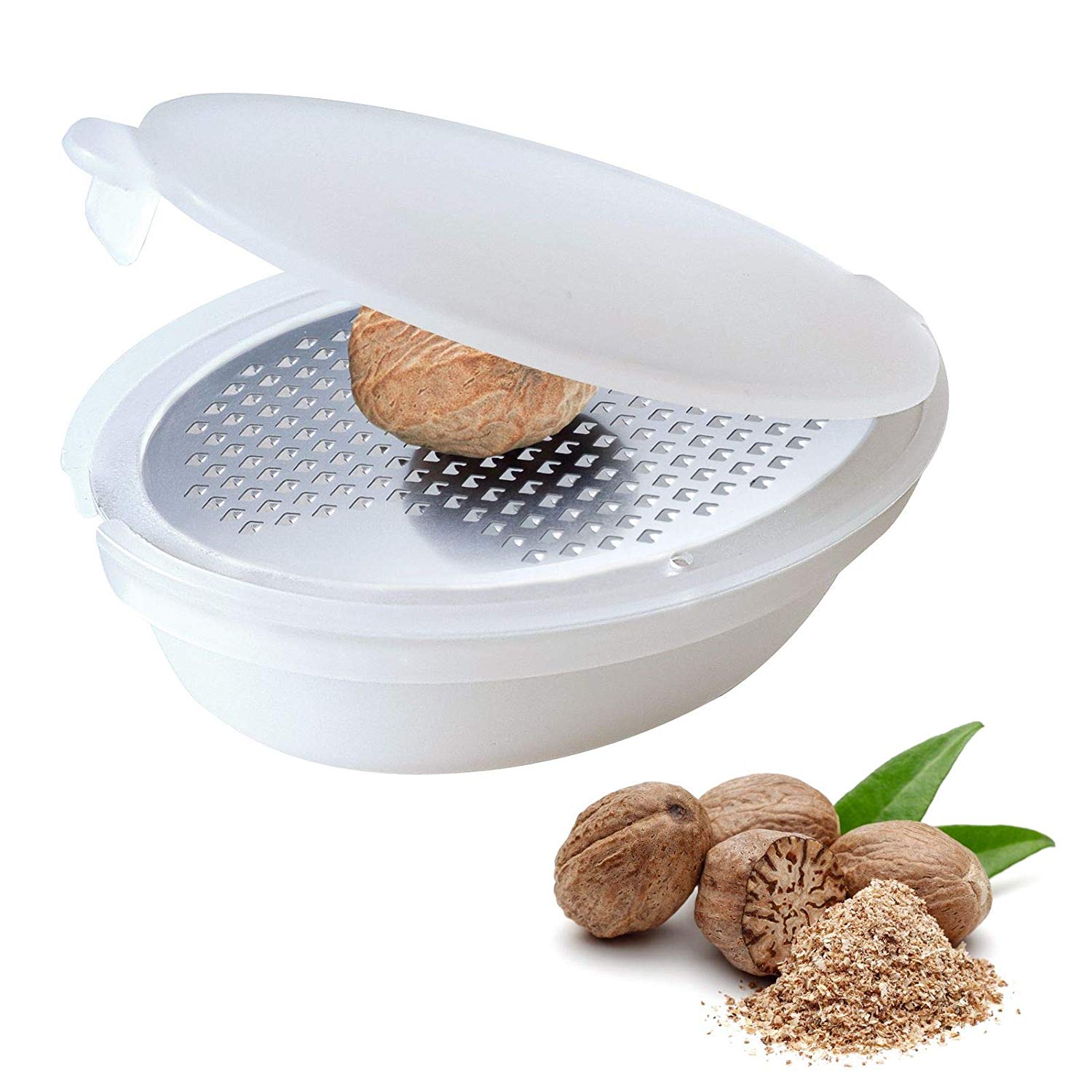 Westmark Technicus Nutmeg Grater with Storage Compartment, White/Silver