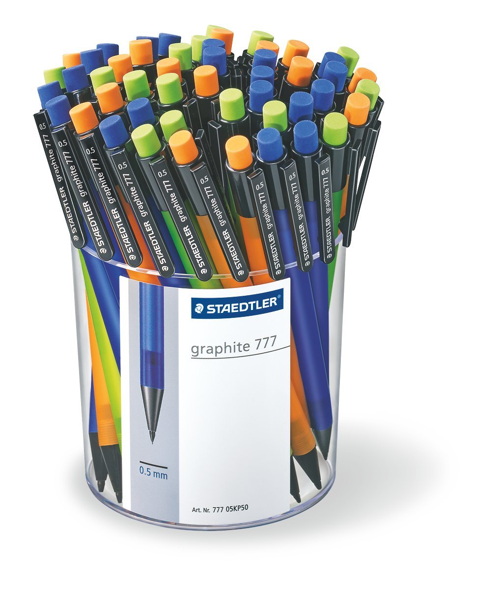 Staedtler 777 05KP50 Mechanical Pencil Graphite Filled with B Ink Cartridge Diameter 0.5 mm – 3 Barrel