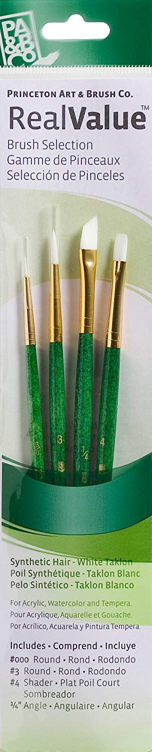 Princeton Art & Brush White Taklon Real Value Brush Set