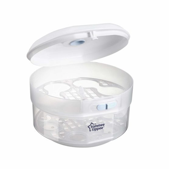 Tommee Tippee Essentials 2 in 1 Cold Water and Microwave Baby Bottle Steriliser, 4-Minute Sterilisation Cycle - Image 3