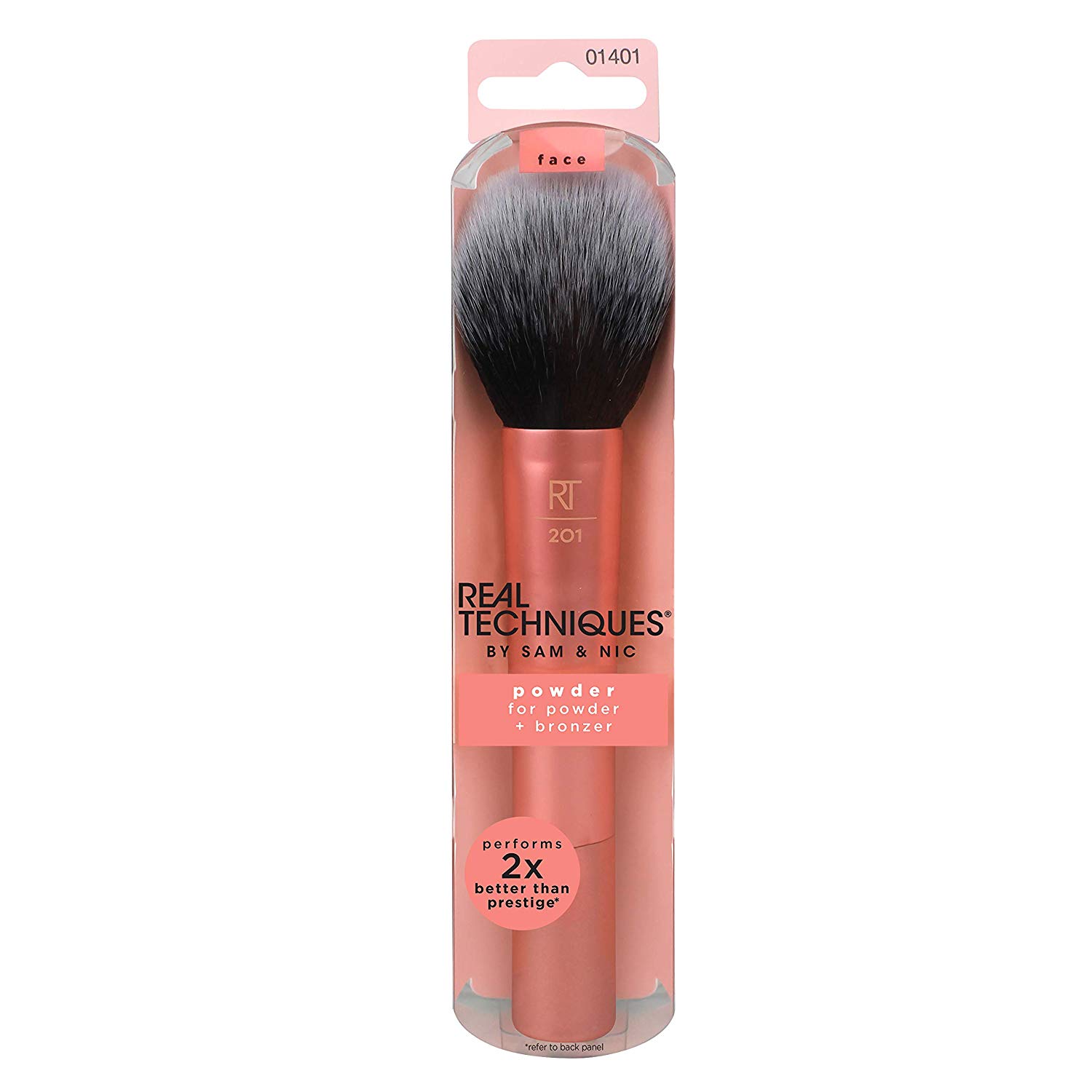 Real Techniques Ultra Plush Face Brush, large, soft, fluffy makeup tool for powder, bronzer, or blush, vegan