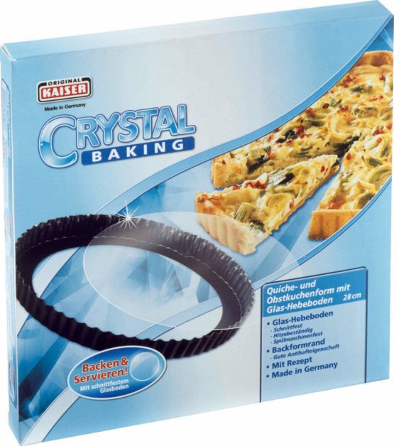 KAISER Quiche Pan with Removable Glass Base Ø 28 cm Crystal Good Non-Stick Coating Scratch-Resistant Glass Removable Base Ready to Serve - Image 4