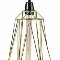 Filament Style French Retro Loft Lamp Diamond Number 5 with Textile Cable, Black Metal, E27, Golden