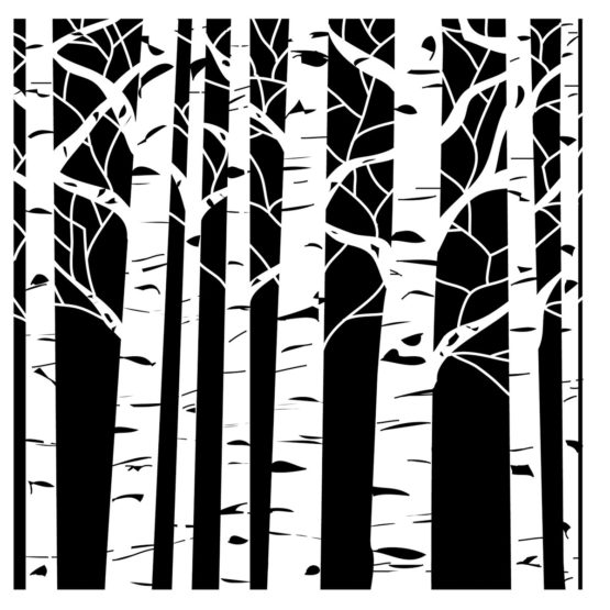 Crafters Workshop Template inch x 12-inchAspen Trees, Original Version, 12-x-12-Inch