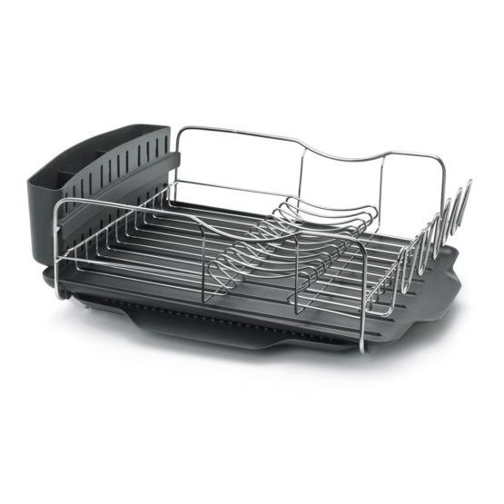 Polder 4-Piece Advantage Dish Rack System, Stainless Steel, Grey - Image 2
