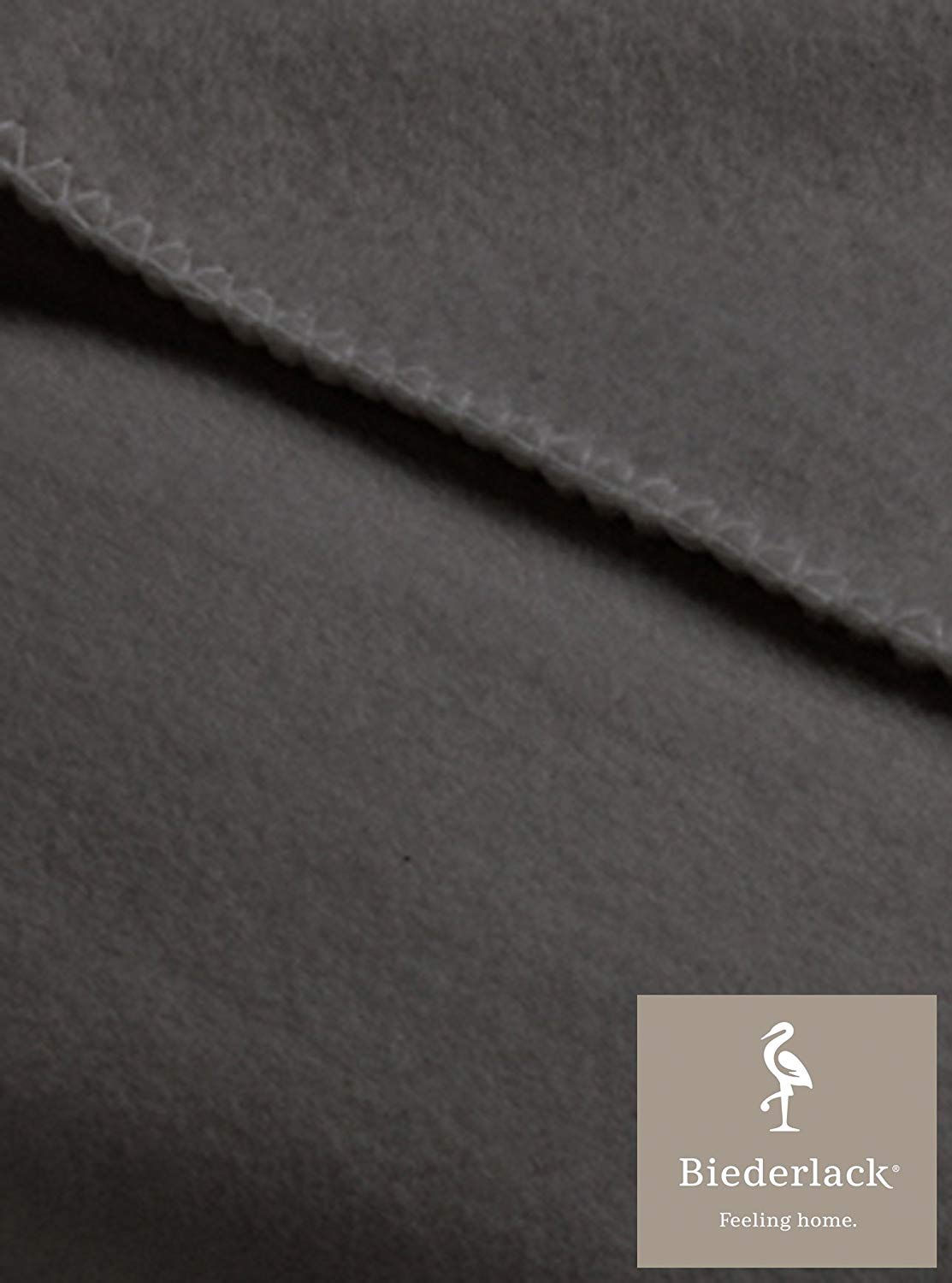 Biederlack Throw, Synthetic, Anthracite Plain, Single, 49 x 37 x 12 cm - Image 3