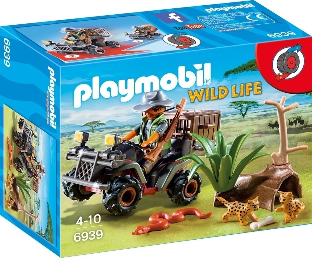 Playmobil Wild Life 6939 Evil Explorer with Quad, for Children Ages 4+, Multicolor, 7,2 x 14,2 x 18,7 cm
