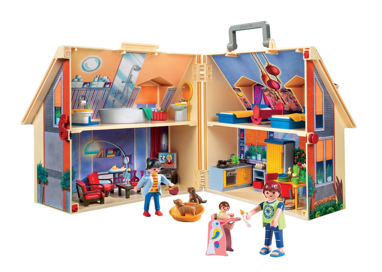Playmobil Dollhouse 5167 Take Along Modern Dollhouse, 4 years and older, 1:12 scale, Neutral - Image 2